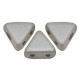 Cuentas de vidrio Kheops® par Puca® - Pastel light grey/silver 02010/25028